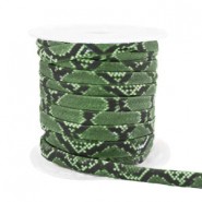 Stitched elastisch Ibiza koord 4mm snake Green
